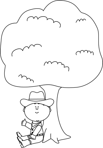 Black_and_White_Cowboy_Sitting_Under_a_Tree